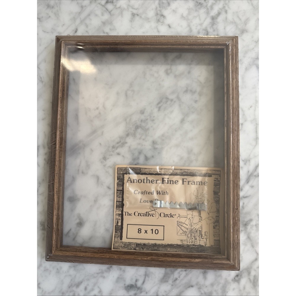 Creative Circle 8x10 Solid Wood Classic Brown Wooden Frame NEW